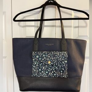 Purse Marc Jacobs Floral Navy Floral Tote